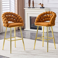 Load image into Gallery viewer, Bubble, Ball Chain Tufted Bar Chairs For Kitchen Island &amp; Home Bar (Set of 2)
