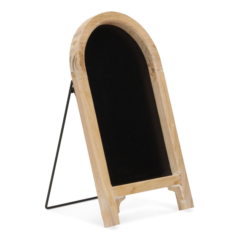 16" Wood Tabletop Easel Chalk Board - Natural