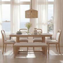 Load image into Gallery viewer, Farmhouse Dining Set With 4 Upholstered Chairs &amp; 1 Bench

