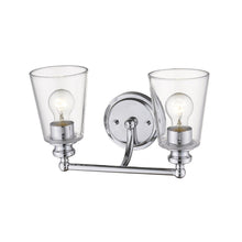 Load image into Gallery viewer, Two Light Glass Shade Wall Sconce - Silver
