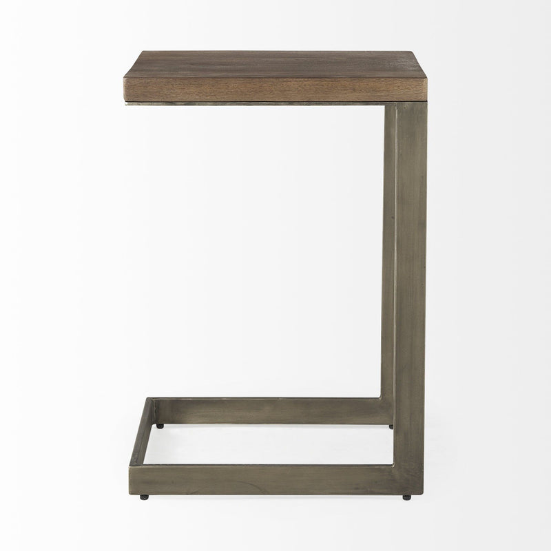 Solid And Manufactured Wood Square End Table - Brown