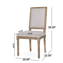 Load image into Gallery viewer, French Country Style Dining Chair With Upholstered Seating And Fluted Legs
