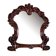 Load image into Gallery viewer, 45" Crowned Top Solid Framed Mounted Dresser Mirror - Brown
