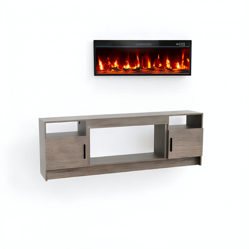 Fireplace TV Stand With Fireplace (734205) - Black