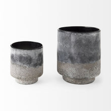 Load image into Gallery viewer, Abstract Cylinder Table Vase (397591) - Brown / Black
