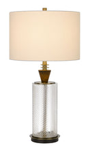 Load image into Gallery viewer, 30" Metal Table Lamp With Empire Shade - Clear White
