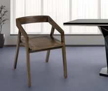 Load image into Gallery viewer, Wood Open Back Arm Chairs (Set of 2) - Brown
