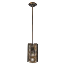 Load image into Gallery viewer, Metal Hanging Light With Mesh Shade - Bronze
