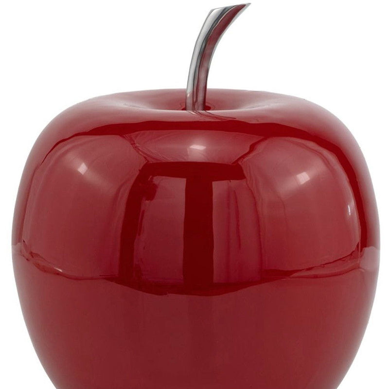 Decorative Apple Tabletop Sculpture (354656) - Red / Silver