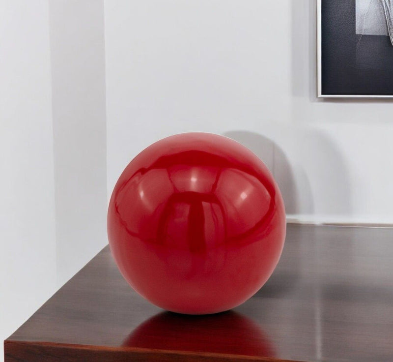 Decorative Orb Tabletop Sculpture (373765) - Red