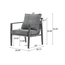 Load image into Gallery viewer, Modern Lounge Chair With Rope Accents And Cushions
