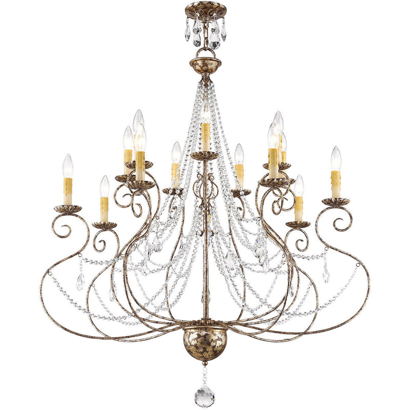 41" Multi Light Dimmable Chandelier With Shades - Bronze