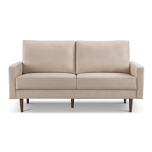 Load image into Gallery viewer, Sofa Velvet With Dark Brown Legs - Beige
