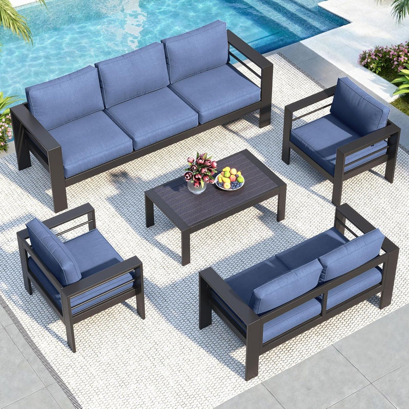 Outdoor Patio Set, All-Weather, Thick Cushions