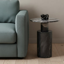 Load image into Gallery viewer, Stone And Wood Tray Table - Gray
