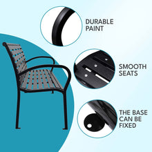 Load image into Gallery viewer, Patio Bench Steel - Black
