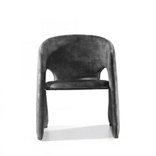 Load image into Gallery viewer, Velvet Solid Color Barrel Chair - Dark Gray

