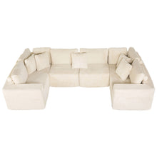 Load image into Gallery viewer, Modular U Shaped Sectional Sofa With Reversible Design
