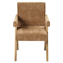 Load image into Gallery viewer, Zoey - Arm Chair (Set of 2) - Chocolate Chenille &amp; Oak
