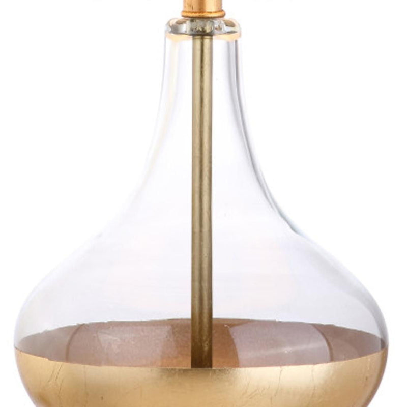 Novelty Table Lamp LED With Drum Shade - Clear