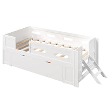 Load image into Gallery viewer, Platform Bed With Guardrail And Drawer
