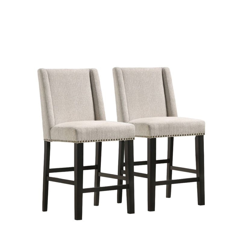 Iron Bar Chairs (Set of 2) - Fawn And Espresso