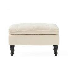 Load image into Gallery viewer, Lofton - Pillow Top Ottoman With Button Tufting - Cream
