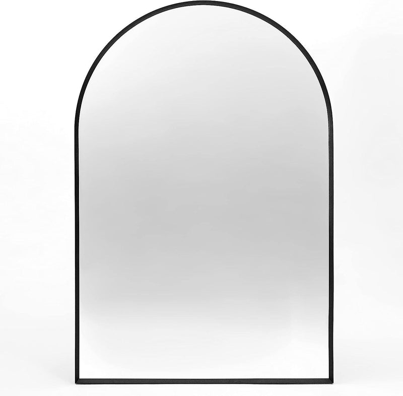 Aluminum Arch Framed Bathroom Vanity Mirror (756074) - Black