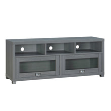 Load image into Gallery viewer, Wood Enclosed Open Storage TV Stand (724157) - Gray
