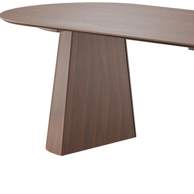 79" Double Pedestal Base Oval Dining Table - Walnut