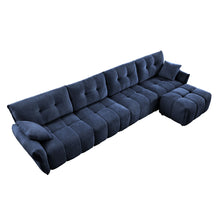 Load image into Gallery viewer, Sofa Set With Ottoman And Pillows, Textured, High Resilience Cushions
