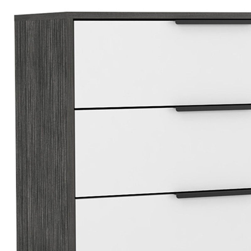 28" Three Drawer Dresser - White And Gray