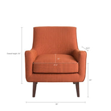 Load image into Gallery viewer, Accent Chair Upholstered With Legs - Burnt Orange
