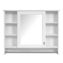 Load image into Gallery viewer, Modern Wall Mounted Mirror Cabinet With Adjustable Shelf, Soft Close Door, And Towel Bar
