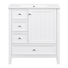 Load image into Gallery viewer, Modern Bathroom Vanity With Sink, 1 Cabinet &amp; 3 Drawers
