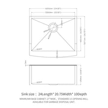 Load image into Gallery viewer, Farmhouse Kitchen Sink, Stainless Steel, Apron Front
