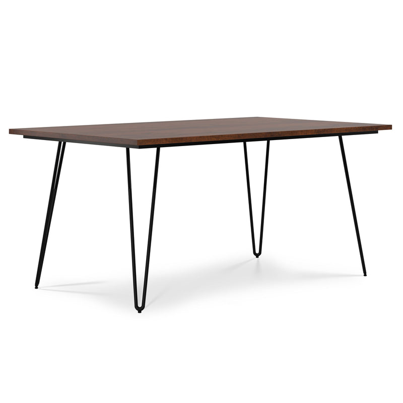 Wood Iron Dining Table - Brown / Black