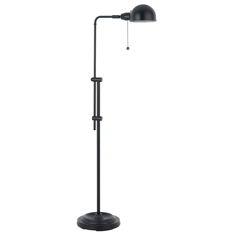 58" Adjustable Traditional Shaped Floor Lamp With Bronze Dome Shade - Bronze