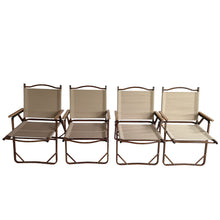 Load image into Gallery viewer, Comfy - Foldable And Portable Chair With Armrests, Indoor And Outdoor Universal (Set of 4) - Brown
