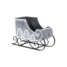 Load image into Gallery viewer, Galvanized Christmas Sleigh Tabletop Sculpture - Gray
