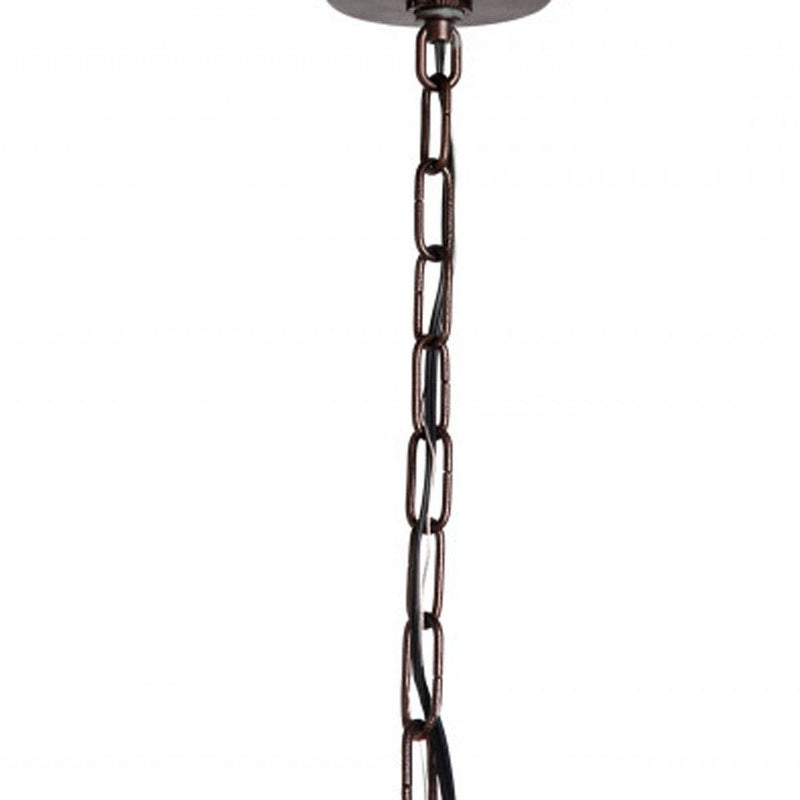 Sputnik Twelve Light Metal Chandelier - Brown