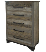 Load image into Gallery viewer, Solid Wood, 5 Drawer Chest - Gray

