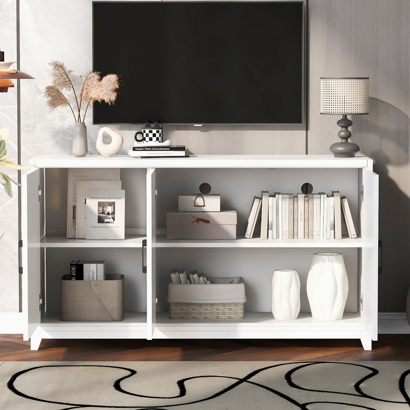 TV Stand, Media Console Cabinet With 2 Spacious Storage Space