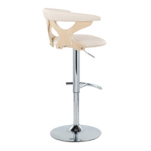 Load image into Gallery viewer, Gardenia - Contemporary Adjustable Barstool &amp; Swivel, Rounded T Footrest (Set of 2)
