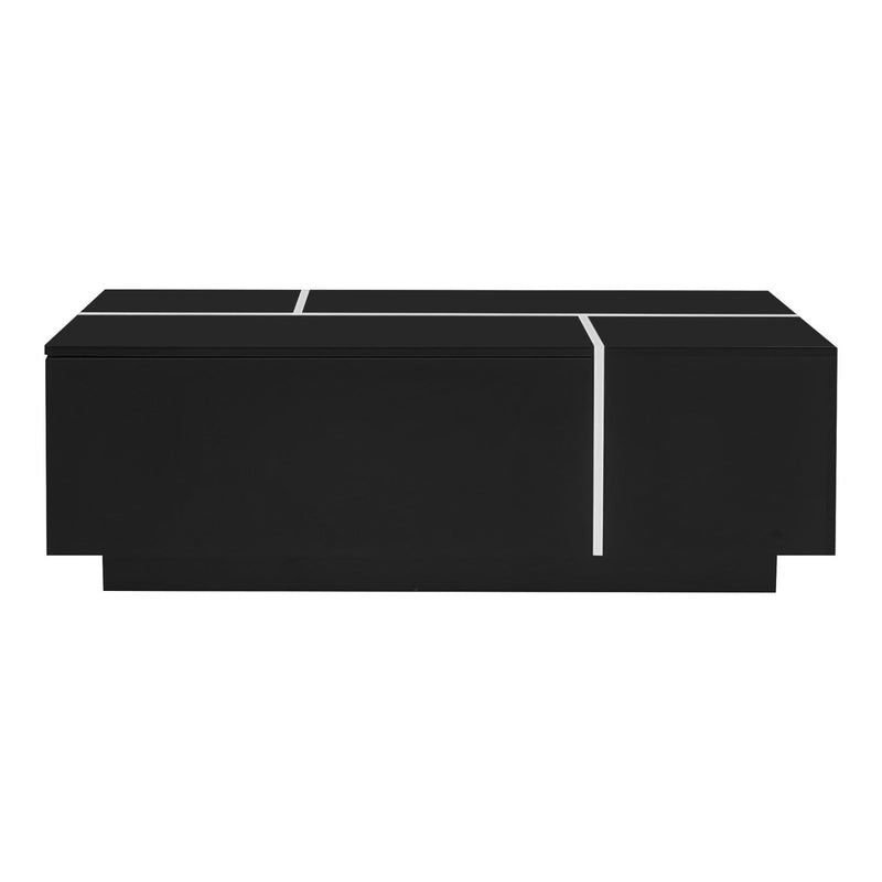 Extendable Coffee Table With Storage - Black