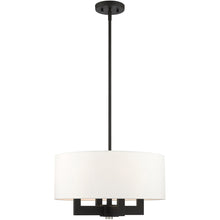 Load image into Gallery viewer, 19'' Four Light Dimmable Chandelier With Shades - Black
