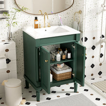 Load image into Gallery viewer, Bathroom Vanity With Top Sink, 2 Tier Storage Cabinet
