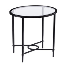 Load image into Gallery viewer, Glass Oval End Table - Clear / Black

