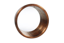 Load image into Gallery viewer, 21" Copper Round Metal Framed Accent Mirror - Bronze
