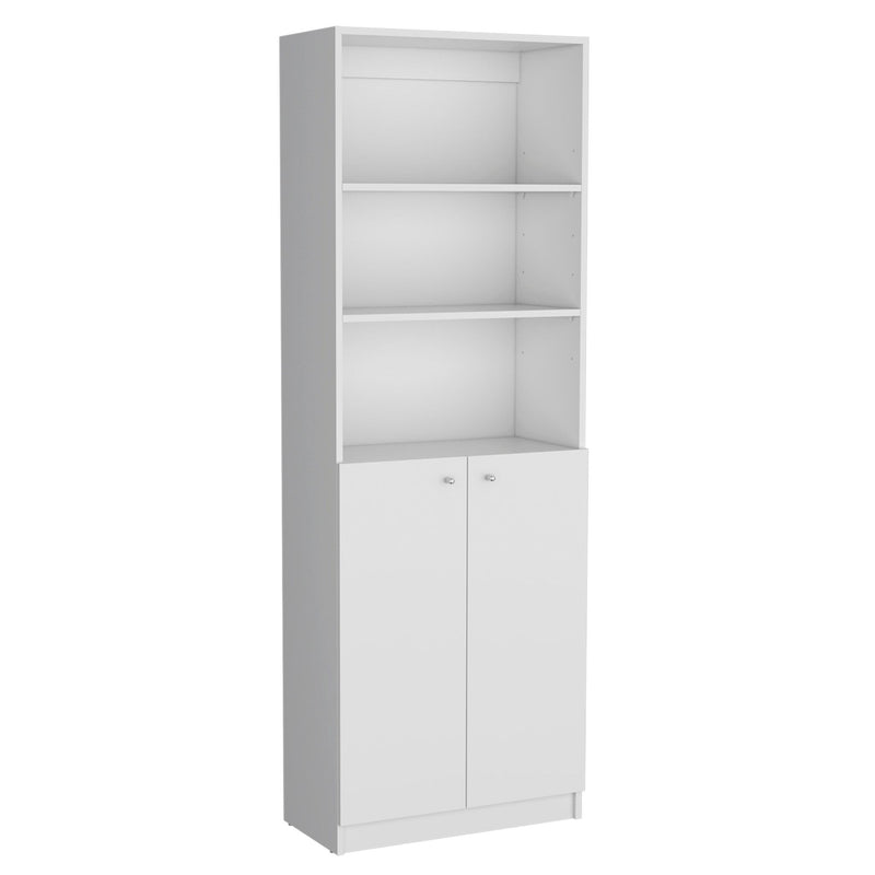 Five Tier Modular Bookcase With Two Doors (Set of 2) (546614) - White